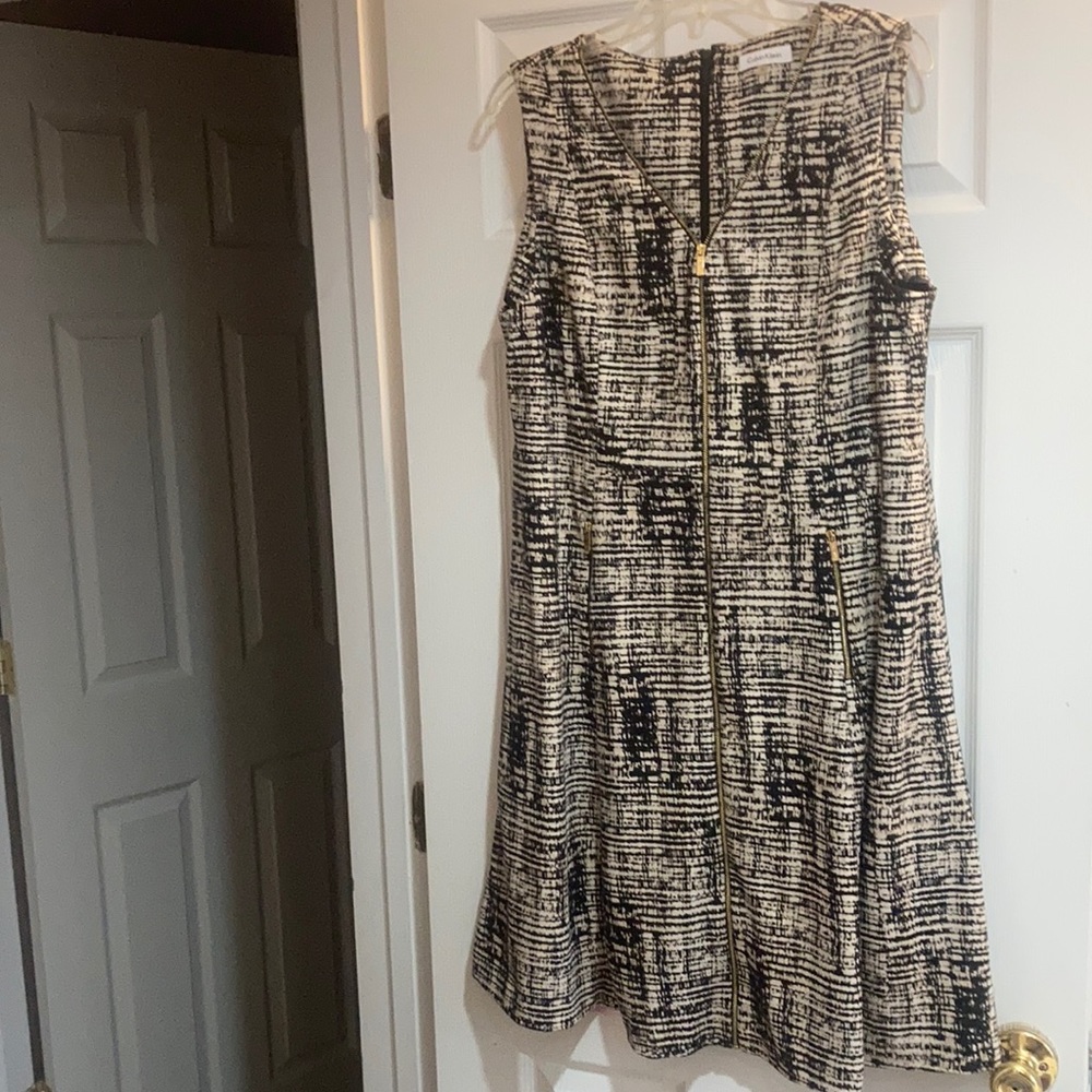 Calvin Klein sleeveless zip front dress